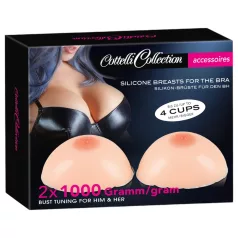   Cottelli - silikoniniai push-up įdėklai su speneliais (2x1000g)