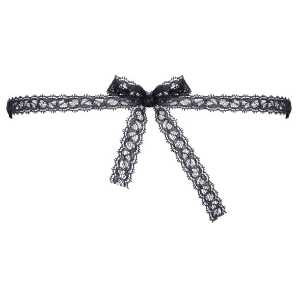 Cottelli - nėrinių veido kaukė - juoda - siuvinėta