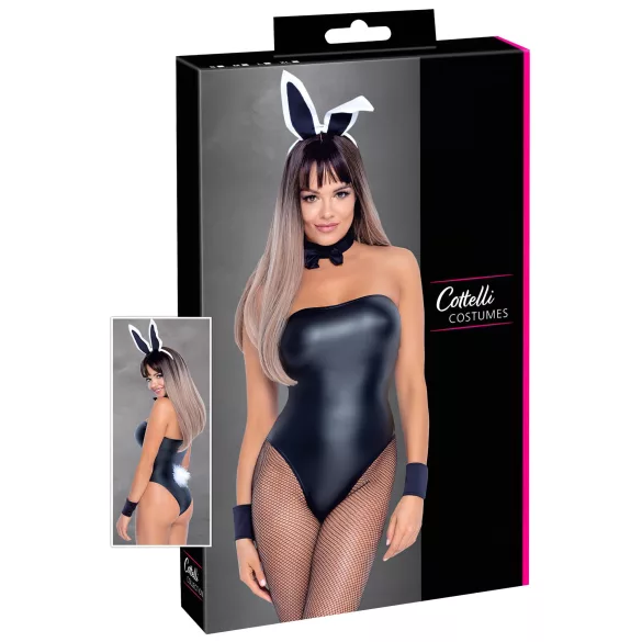 Cottelli Bunny - blizgus sekso kiškutės kostiumas 5 dalių