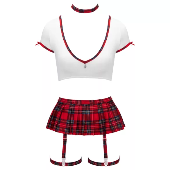 Cottelli - moksleivės kostiumėlio rinkinys (raudona-balta) - XL