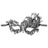 Cottelli - siuvinėta asimetrinė kaukė - juoda