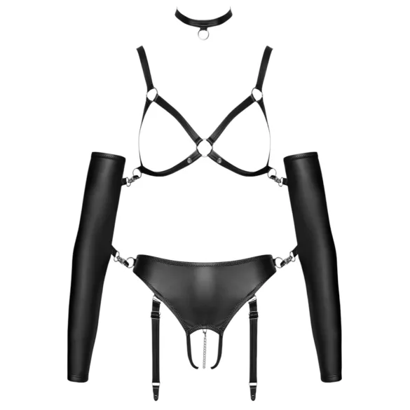 Bad Kitty - bondage diržų rinkinys - juodas