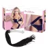Bad Kitty - odinis botagas su stiklo dildo - permatomas/juodas