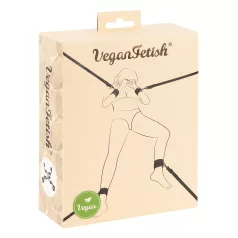 Vegan Fetish - tvirtinimo prie lovos rinkinys - juodas