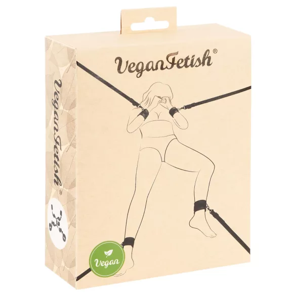 Vegan Fetish - tvirtinimo prie lovos rinkinys - juodas