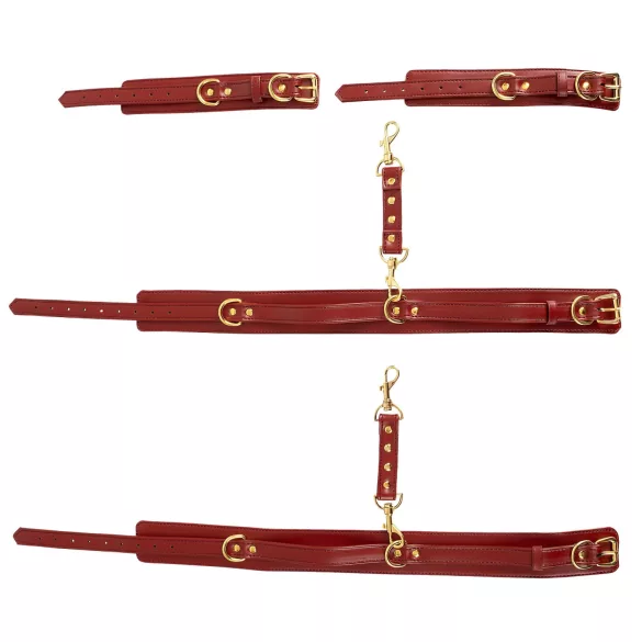 Bad Kitty - rankų ir šlaunų antrankių rinkinys - raudonas