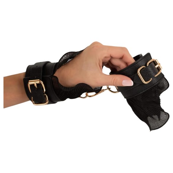 Bad Kitty - raukšlėtas prisegimo rinkinys (4 dalių) - juodas