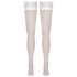 Cottelli - Nėriniuotos, gėlėtos kojinės (baltos) - 3/M-L