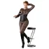 Cottelli Plus Size - satino korsetas - juodas