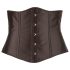 Cottelli Plus Size - juodas satino korsetas - 2XL