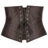 Cottelli Plus Size - juodas satino korsetas - 2XL