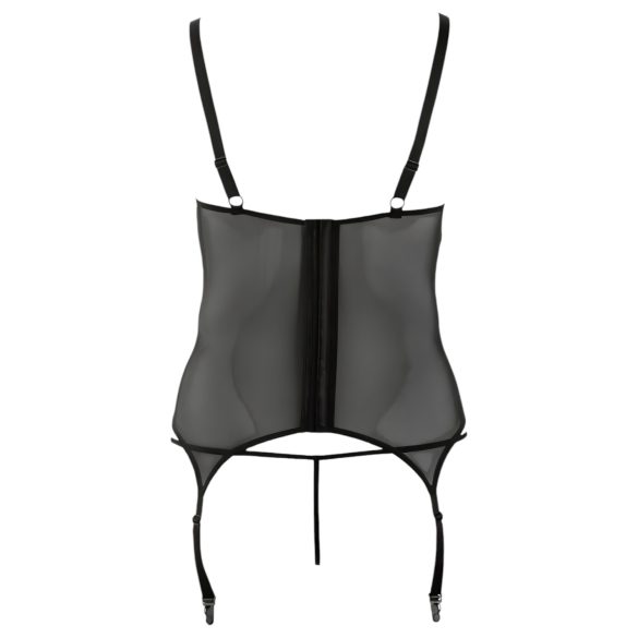 Cottelli - Gėlėta moteriška palaidinė, plius dydis (juoda) - XXXL