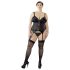 Cottelli Plus Size - universalus prisegamas viršus (juodas) - 2XL