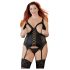 Cottelli Plus Size - universalus prisegamas viršus (juodas) - 2XL