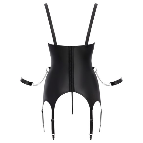 Cottelli - bondage rinkinys su krūtų atidengimu - juodas