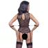 Cottelli Bondage - nėriniuotas bodis su dirželiais - juodas - M