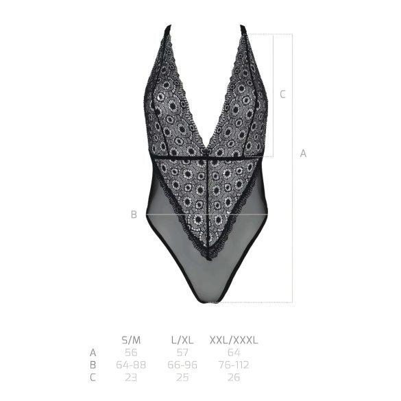 Passion Eco Zinnia - nėriniuotas bodis (juodas)