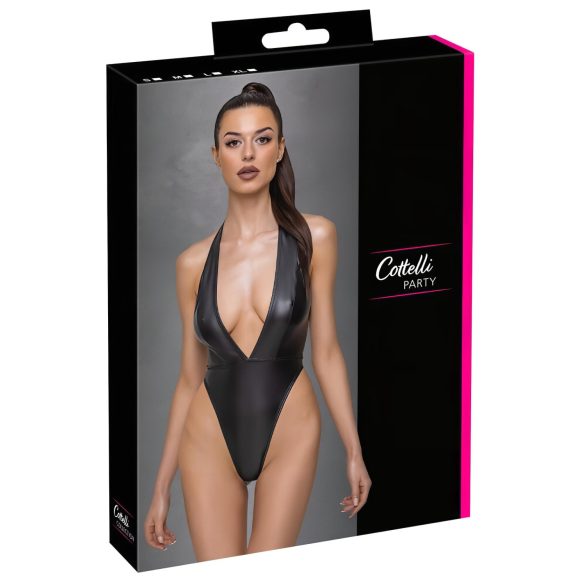 „Cottelli Party – Blizgus juodas Body su Apykakle“ - M