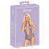 Kissable - nėriniuotas kūno kostiumas su kaklo dirželiu - violetinis - L/XL