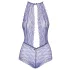 Kissable - nėriniuotas kūno kostiumas su kaklo dirželiu - violetinis - L/XL