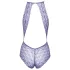 Kissable - nėriniuotas kūno kostiumas su kaklo dirželiu - violetinis - L/XL