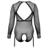 Cottelli Curves - permatomas bodis (juodas) - 2XL