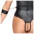 Cottelli Bondage - juoda atvira kūno apranga su krūtinės iškirpte - M