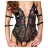 Cottelli Bondage - atvira nėriniuota bodis - juoda - M