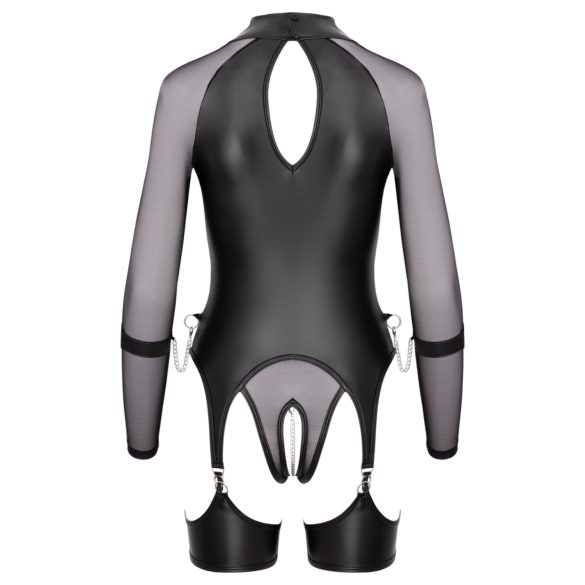 Cottelli Bondage - permatomas viršus su antrankiais - juoda - L