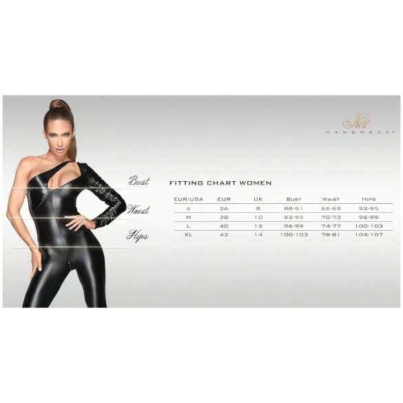 Noir - permatinta mini suknelė - permatoma krūtinės dalis - juoda - XL