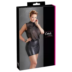 Cottelli Plus Size - blizgi šifono suknelė - juoda