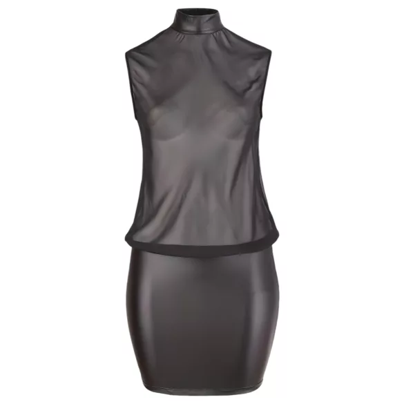 Cottelli Plus Size - blizgi šifono suknelė - juoda