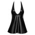 Noir - gyvatės odos rašto mini suknelė su viršutine dalimi (juoda) - L