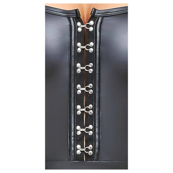 Cottelli - blizgi mini suknelė su klostuotu sijonu - juoda