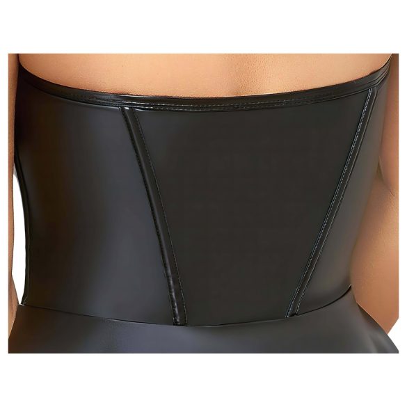 Cottelli - blizganti mini suknelė su klostuotu sijonu (juoda) - M