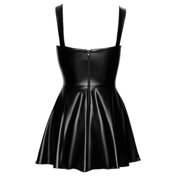 Noir - priekyje suvarstomas mini suknelė (juoda)