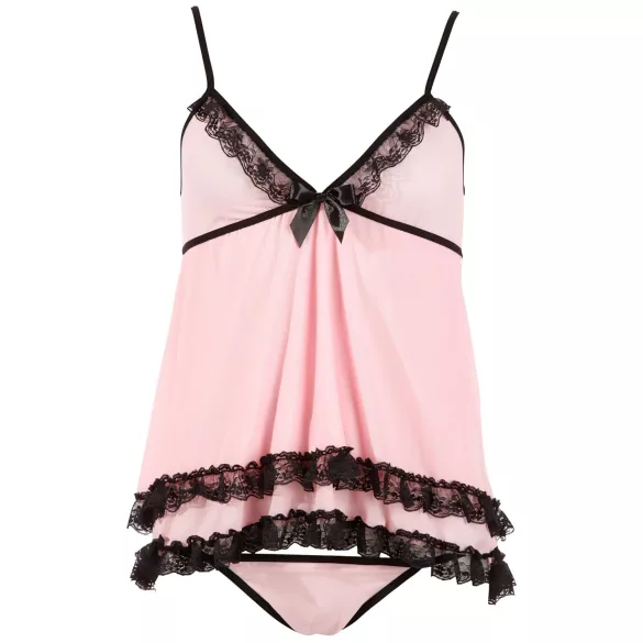Cottelli - seksualus babydoll naktinukai - raukiniai - juoda - L