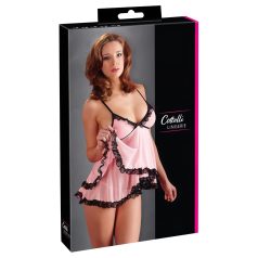   Cottelli - seksualus babydoll naktinukai - raukiniai - juoda - XXL
