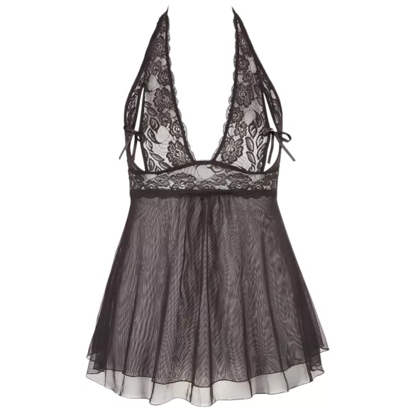 Cottelli Plus Size - naktinukai su nėriniais - juodi - platus modelis - 4XL