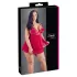Cottelli Plus Size - nėriniuotas laisvas babydoll naktinukai - raudoni - XL