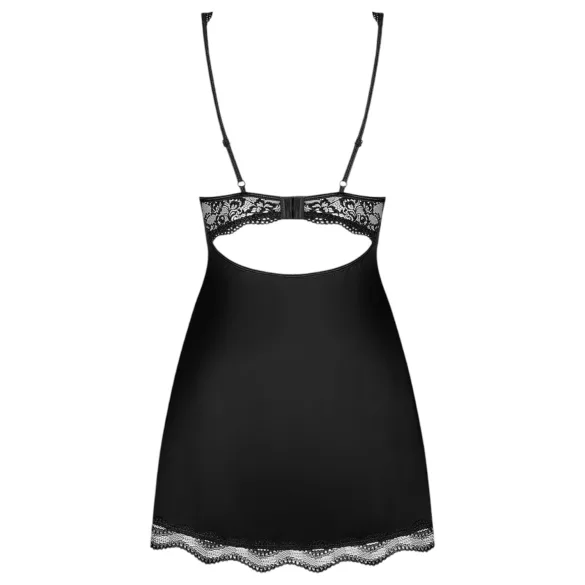 Obsessive Luvae - naktinukai ir stringai - gėlėtas, su akutėmis - juodi - L/XL