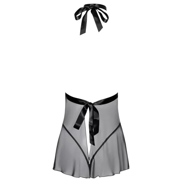 Kissable - naktinukai su kaklo dirželiu - nėriniai - juodi - L/XL