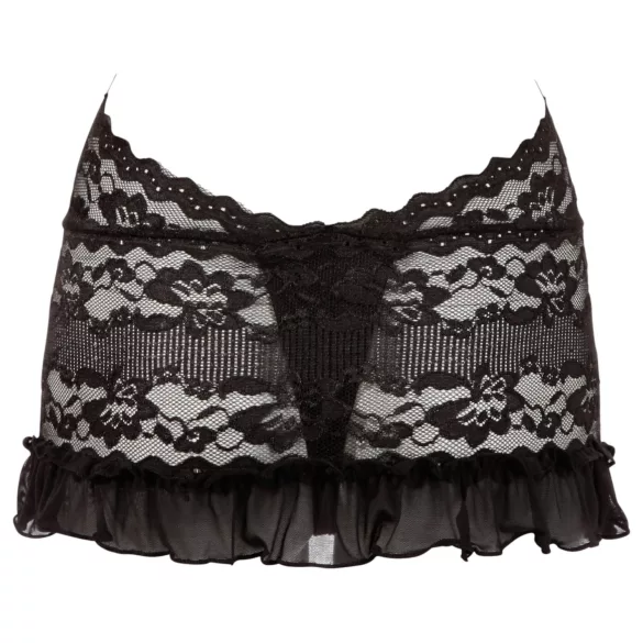 Cottelli - nėriniuota mini su petnešomis - juoda - M