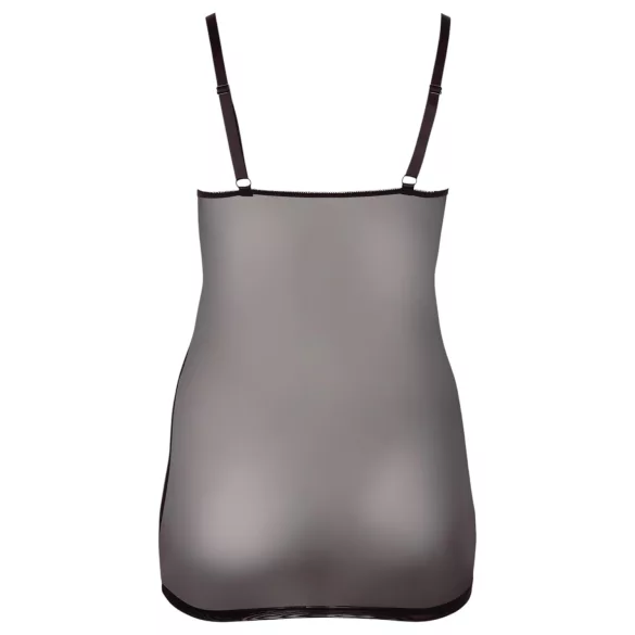 Cottelli Plus Size - naktinukai didesniems dydžiams - permatomi nėriniai - juodi - 3XL