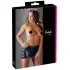 Cottelli - blizgi mini sijonas su sagtimi - juodas - XL