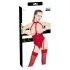 Black Level - atviras bodis su kaklo dirželiu - raudonas - L
