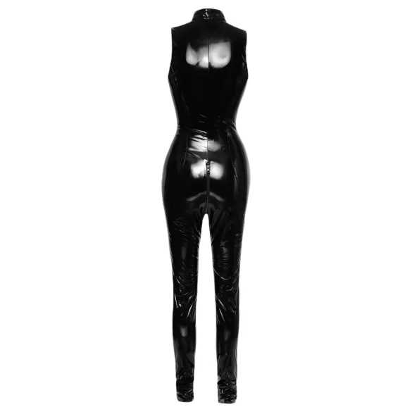 Black Level - blizgus užsegamas seksualus kombinezonas - juodas