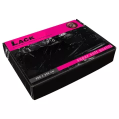   Fetišas - lakuota paklodė - ypač minkšta - 200 × 230 cm (juoda)