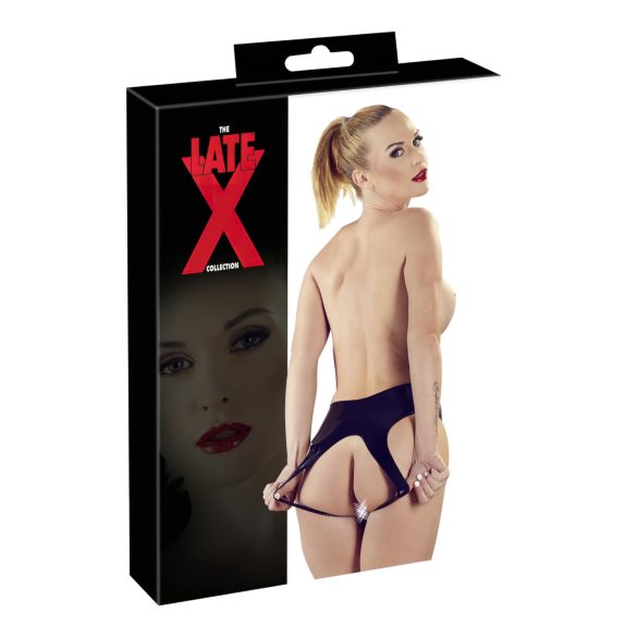 LATEX - moteriškos atviros kelnaitės - juodos (S-L)