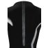LATEX - ilgomis rankovėmis moteriškas bodis (juodas) - 2XL
